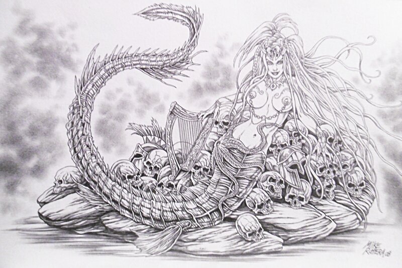 Sirène par Mike Ratera (les sirènes / Filles de Soleil) - Illustration originale