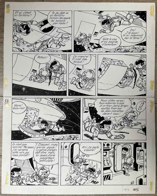 For sale - Gos, Planche Originale KHENA & LE SCRAMEUSTACHE Noté Page 8 - Comic Strip