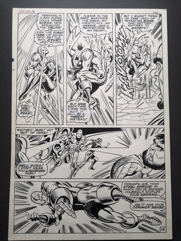 George Tuska, Johnny Craig, Iron Man N°19 page 14 - Comic Strip