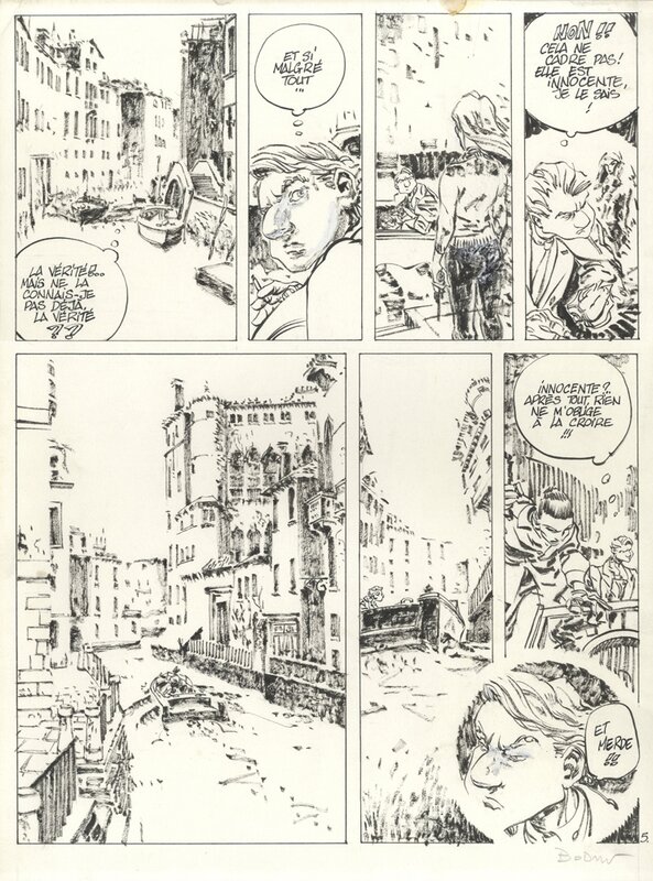 For sale - Denis Bodart - Planche inédite Venise - Comic Strip