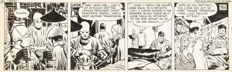 Milton Caniff, Terry and the pirates - 16 December 1943 - Planche originale