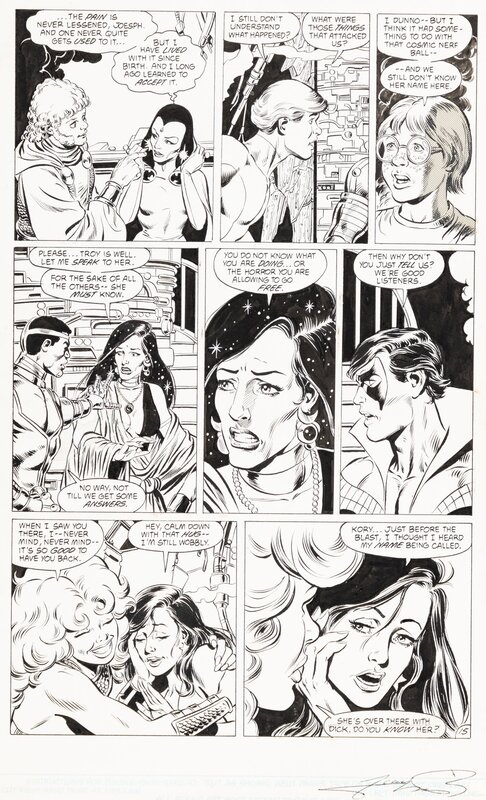 George Perez, Bob McLeod, The New Titans - Who is Wonder Girl pt 1 - Issue 50 p 15 - Planche originale