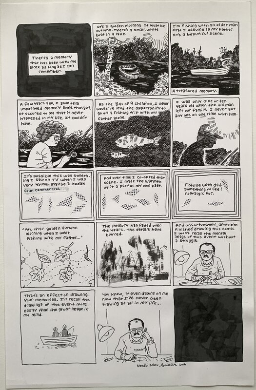 Noah Van Sciver - As a cartoonist - Fishing - Comic Strip