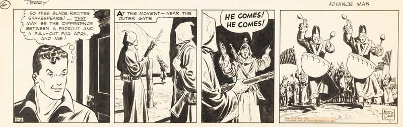 Milton Caniff, Terry and the Pirates - 6 Janvier 1940 - Planche originale