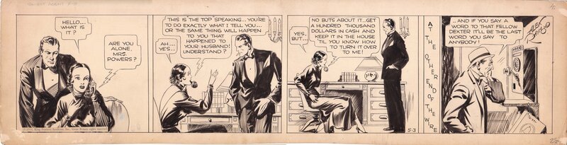 Alex Raymond, Secret Agent X-9, 5/3/1934 - Planche originale