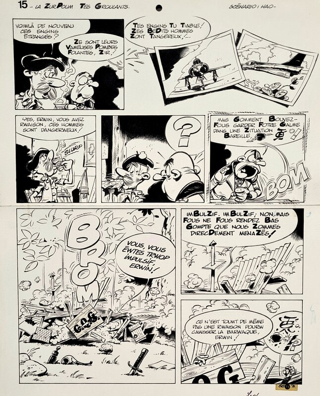 Pierre Seron, Les Petits Hommes - le Gerrier du Passe -pl. 15 - Comic Strip