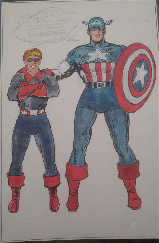 Captain America par Joe Simon - Planche originale
