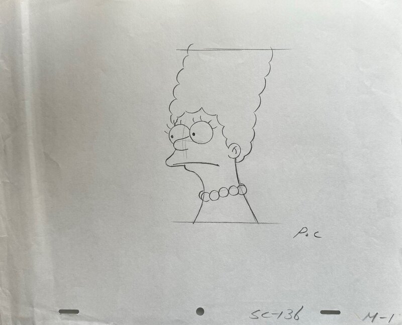 En vente - Marge Simpsons par Matt Groening - Planche originale