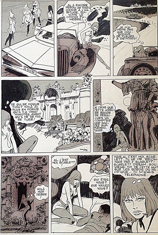 Gigi, Scarlett Dream#2, Araignia, planche n°2, 1972. - Planche originale