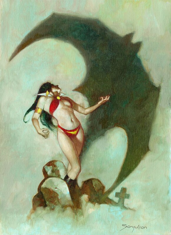 En vente - Vampirella par Manuel Sanjulián - Illustration originale
