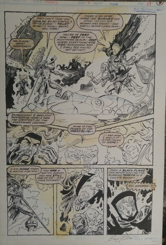 Tom Sutton, Bruce Patterson, Mars.#6  The world of Dreams- First Comics - Planche originale