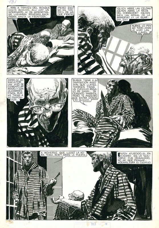 Alberto Breccia, Mort Cinder: Le pénitencier - Comic Strip