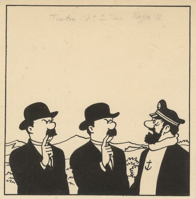 For sale - Hergé, Les Aventures de Tintin : Le temple du soleil - Case originale - Comic Strip