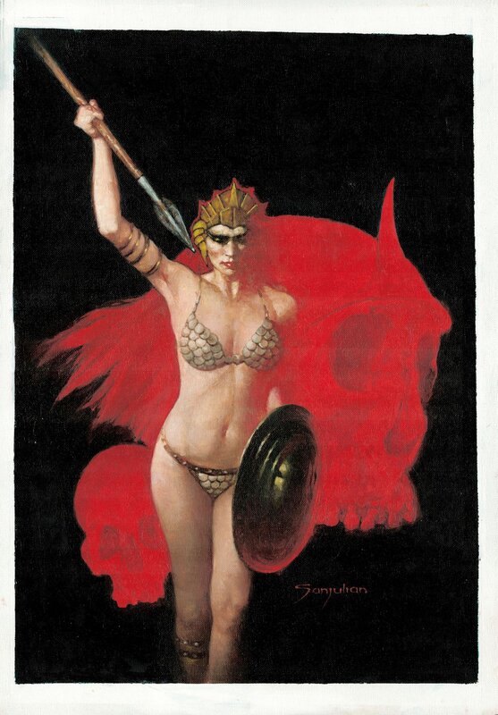 En vente - Red Sonja par Manuel Sanjulián - Illustration originale
