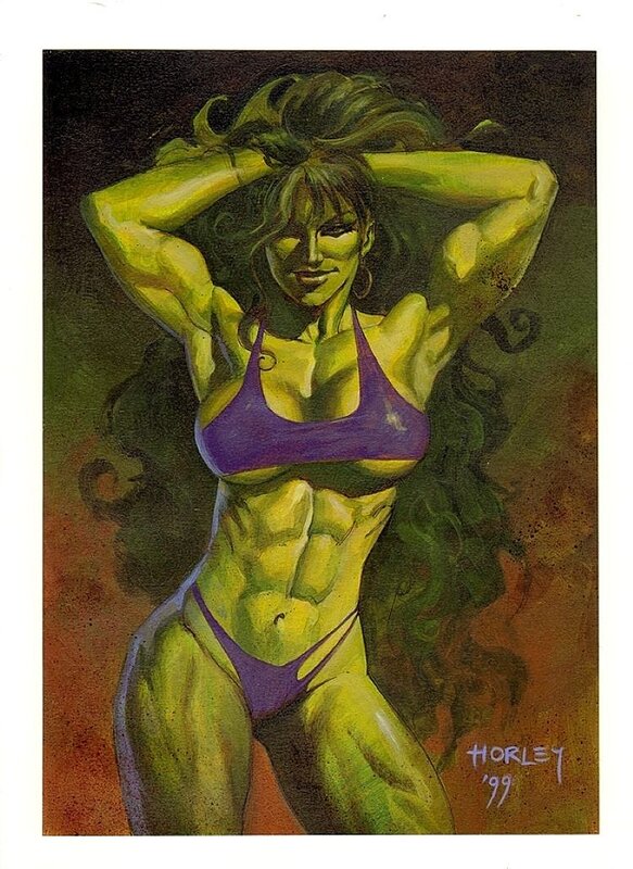 She-Hulk par Alex Horley - Illustration originale