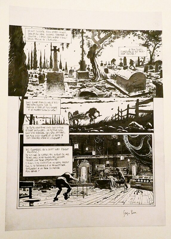 Georges Bess, Très belle séquence du superbe roman de Mary Shelley - Comic Strip
