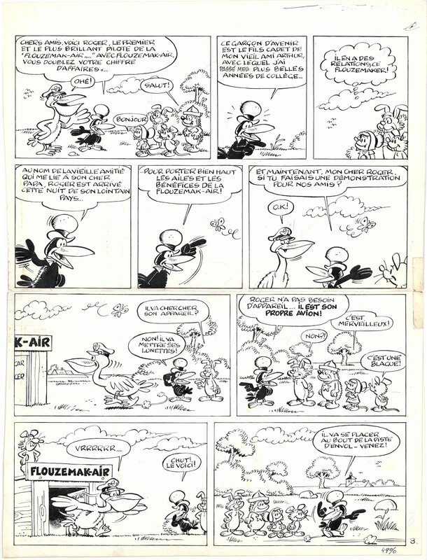 Raymond Macherot, Paul Deliège, Sibylline s'envole planche 3 - Comic Strip