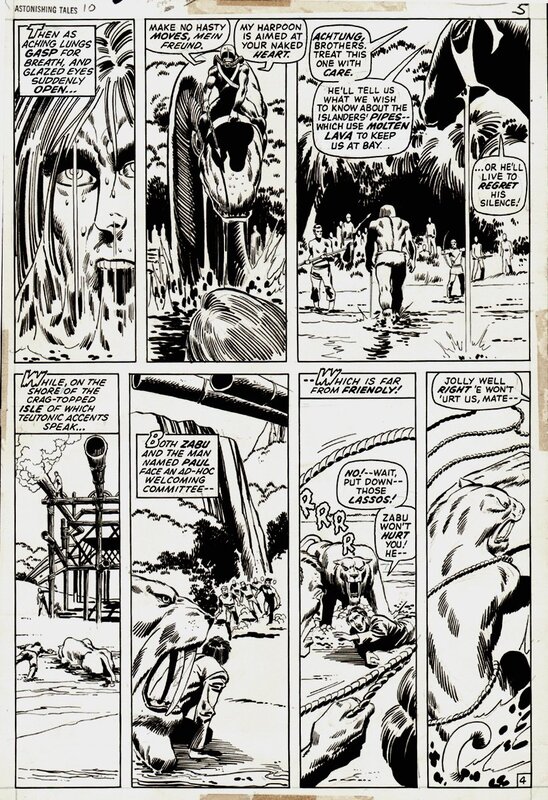 Barry Windsor-Smith, Sal Buscema, Astonishing Tales 10 Page 4 - Planche originale