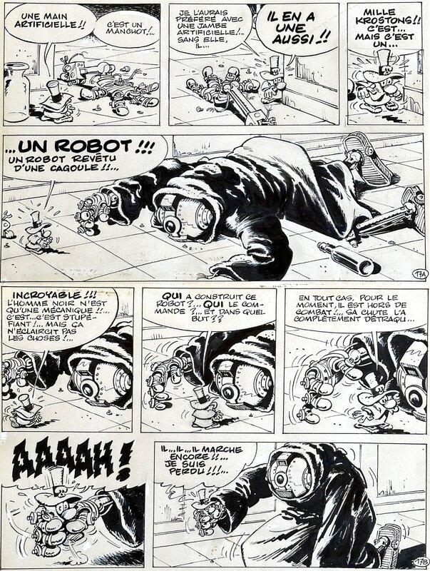 Deliège - Les Krostons - La Maison des Mutants - planche originale no 17 - comic art - Planche originale