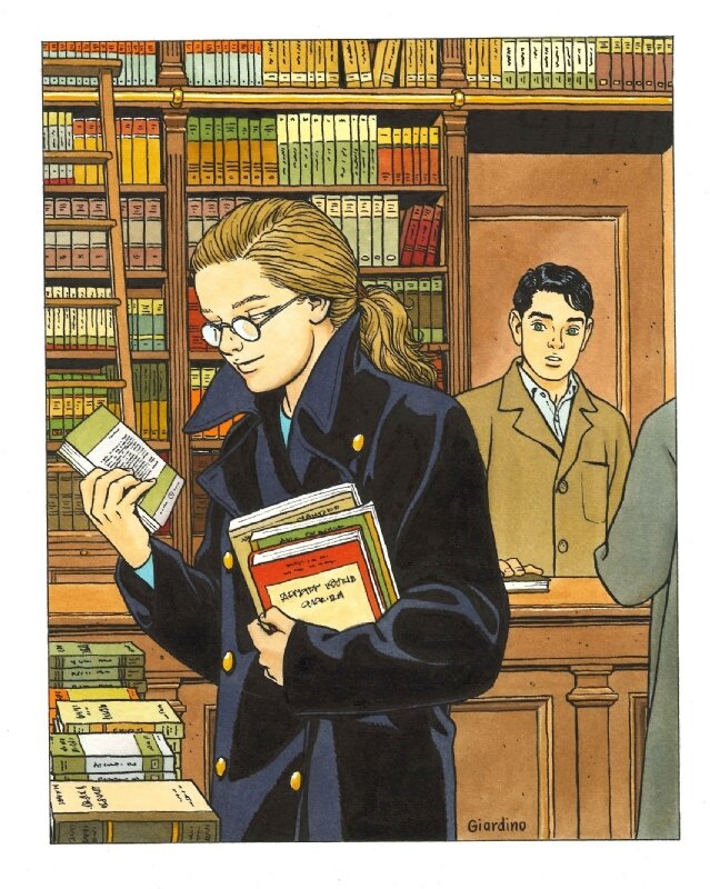 Vittorio Giardino, Jonas Fink et Tatjana L'amour des livres - Original Illustration