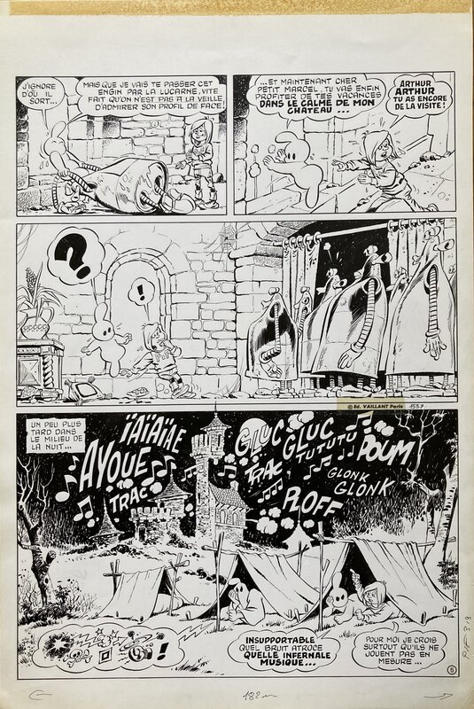 Arthur le fantôme par Jean Cezard - Planche originale