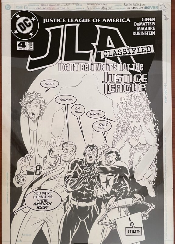 For sale - Kevin Maguire, Rubinstein Joe, JLA Classified 4 cover - Original Cover