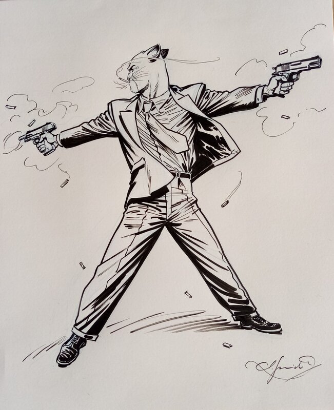 John Blacksad par Juanjo Guarnido - Illustration originale