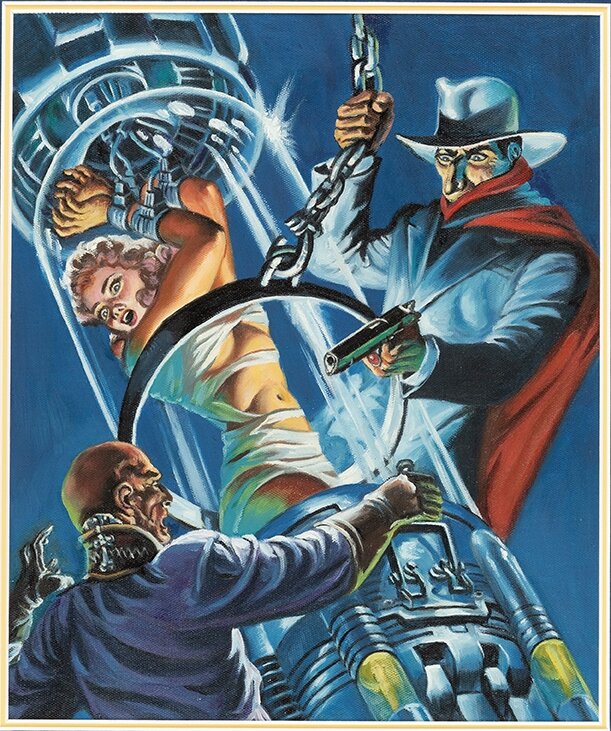 Dorian Cleavenger, Jim Steranko's 1978 cover for Jove's Shadow #22, The Silent Death Recreation - Original Illustration