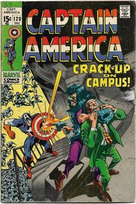 Original comic art related to Captain America (1968) - Crack-up on campus !