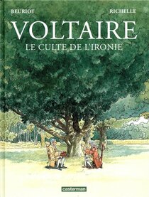 Original comic art related to Voltaire le culte de l'ironie