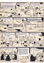 Bob De Moor - Bob DE MOOR pl de Zigomar Le Renard qui louche parue dans tintin en 1951 - Planche originale