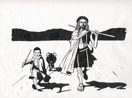 Joann Sfar - Guibert couverture du tome 2 des Olives Noires, avec Sfar - Original Illustration
