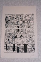Michel Méral - Meral, planche de Coeur Brûlé revisitant une planche de Juillard de Plume Aux vents, et sa mise en couleur - Comic Strip