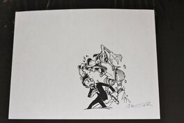 Jean-David Morvan - Munuera, cul de lampe de l'album Spirou édition Album - Illustration originale