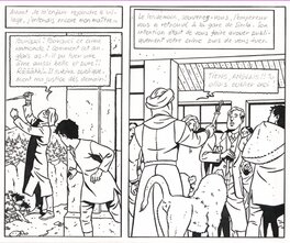 Yves Sente - Juillard Blake et Mortimer Sarcophages 2 - Planche originale