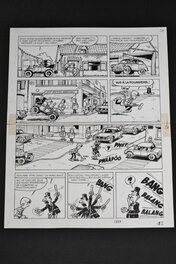 Maurice Tillieux - Francis, pl de la Ford T et la pollution - Planche originale