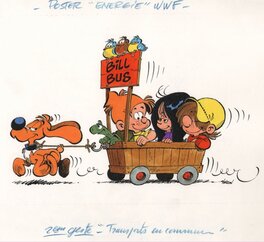 Laurent Verron - Verron Boule et Bill dos de couverture - Original Illustration