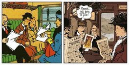 Autre exemple d'une case de Tardi inspirée d'une case de Hergé
