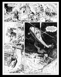 Planche originale - Hermann, Bernard Prince, Le souffle du Moloch