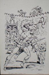Tom Baxa - Dark Sun Freedom Player's Book P29 : Lissan & Kanla Fighting - Original Illustration