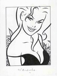 Walter Minus - Pin up 10/ Modesta - Illustration originale