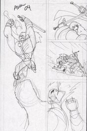 Michael Avon Oeming - Powers Preliminary Page - Original art