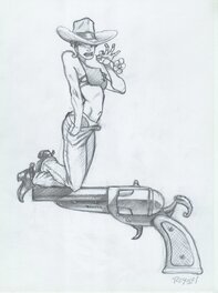 Illustration originale - Pin-Up Cowgirl