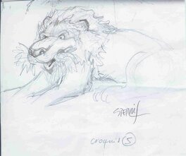 Philippe Sternis - Crayonné lion - Original art