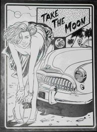 Illustration originale - Take the moon - Couverture du tirage de tête