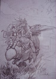 Mohamed Aouamri - Aouamri - La quête de l'oiseau du temps - Original Illustration