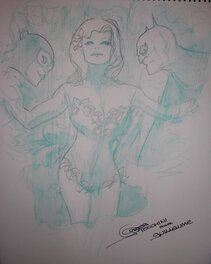 Poison Ivy + Batman & Catwoman par Tocchini