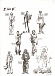 Blutch - Blutch - Total Jazz : "Miles Davis" - Planche originale