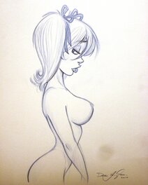 Dean Yeagle - Dean Yeagle - Mandy (2007) - crayonné bleu - Original Illustration