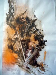 Gwendal Lemercier - Le Crépuscule des Dieux - Etude Berserker - Original art